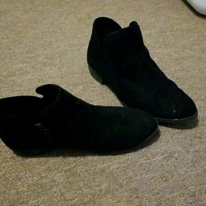 Black suede ankle boots